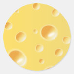 Texture jaune de fromage suisse autocollants