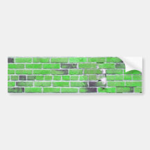 Texture vintage verte de mur de briques autocollants pour voiture