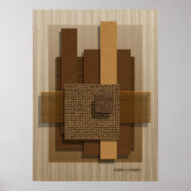 'Textures neutres et ombres Affiche