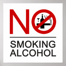 ⚠ thaïlandais de signe de ⚠ non-fumeurs d'alcool affiches