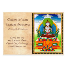 Thangka tibétain oriental frais Bouddha Locani Cartes De Visite Personnelles