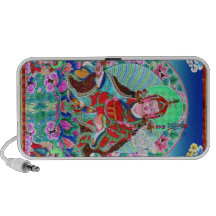 Thangka tibétain oriental frais Padmasambhava Haut-parleurs De Voyage