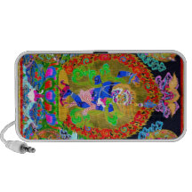 Thangka tibétain oriental frais Simhavaktra Dakini Haut-parleurs iPod