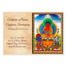 Thangka tibétain oriental frais trois saints impor modèle de carte de visite