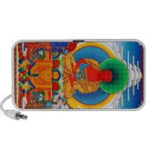 Thangka tibétain oriental frais trois saints impor mini haut-parleur