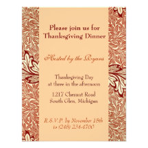 Thanksgiving de feuille faire-parts
