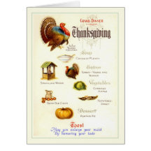 Thanksgiving vintage cartes de vœux
