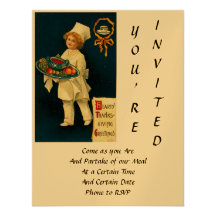 Thanksgiving vintage carton d'invitation