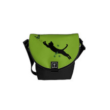 The Cat & The Butterfly Version 2 Courier Bag