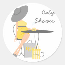 Thé de bébé autocollants ronds