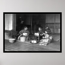 Thé pour des enfants Japon 1909 Affiche