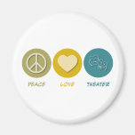 Théâtre d'amour de paix magnets pour réfrigérateur