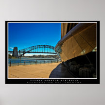 Théatre de l'opéra de pont de port de Sydney Affiche
