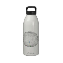 théière du wireframe 3d bouteille d'eau