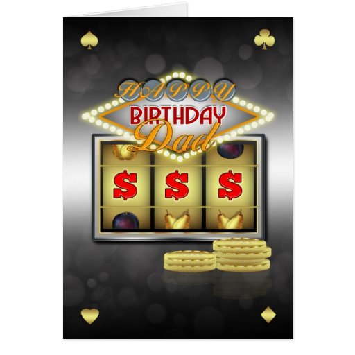 Thème de casino de carte de voeux d'anniversaire d | Zazzle