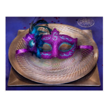 Thème de mardi gras - invité de surprise carte postale