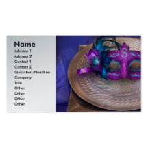 Thème de mardi gras - invité de surprise carte de visite
