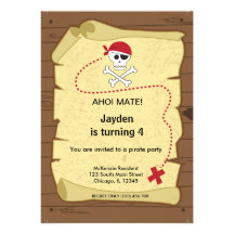 Thème de pirate faire-part