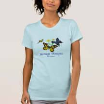 Thérapeute de massage de papillon t-shirts
