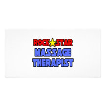 Thérapeute de massage de vedette du rock photocartes