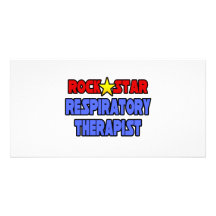 Thérapeute respiratoire de vedette du rock cartes avec photo