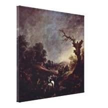 Thomas Gainsborough - chevaux de trait de coucher  Toile Tendue Sur Châssis