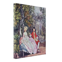 Thomas Gainsborough - conversation en parc Impression Sur Toile