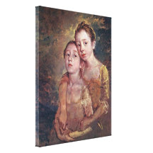 Thomas Gainsborough - fille de peintres avec un ch Toile Tendue