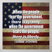 Thomas Jefferson : Liberté contre la tyrannie Posters