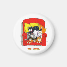 Thru The Cat Flap Magnet - "Sofa"
