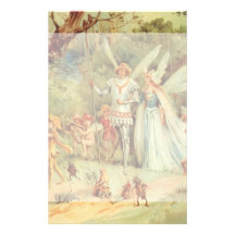 Thumbelina vintage et prince Wedding dans la forêt Papier À Lettre Personnalisé