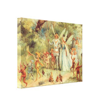 Thumbelina vintage et prince Wedding dans la forêt Toile Tendue Sur Châssis
