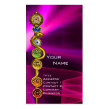 TIGE D'ASCLEPIUS AVEC 7 CHAKRAS, ÉNERGIE SPIRITUEL CARTES DE VISITE PROFESSIONNELLES