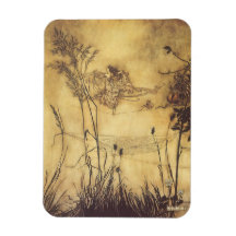 Tightrope de la fée par Arthur Rackham, art vintag Magnet