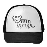 Tigre CUB dans le croquis noir et blanc Casquette De Camionneur