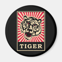 Tigre d'art de bruit magnets pour réfrigérateur
