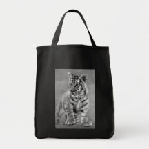 Tigre de bébé en noir et blanc sacs