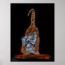 tigre de séance d'entraînement poster
