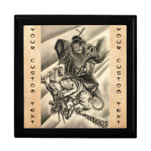 Tigre japonais vintage classique frais de samouraï coffret cadeau