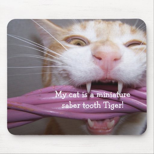 tigre Mousepad de dent de sabre Tapis De Souris