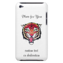 Tigre sauvage fâché de bande dessinée de symbole f coque Case-Mate iPod touch