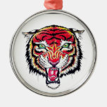 Tigre sauvage fâché de bande dessinée de symbole f décoration de noël