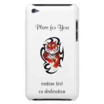 Tigre tribal sauvage de bande dessinée de symbole  coques iPod Case-Mate