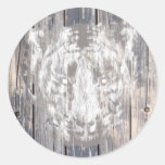 Tigre urbain blanc autocollants ronds
