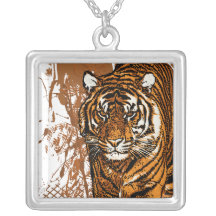 Tigre urbain pendentifs personnalisés