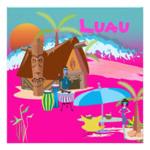 Tiki/Luau à la plage Faire-part