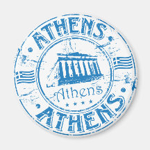 Timbre d'Athènes Aimant Pour Réfrigérateur