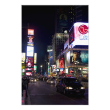 Times Square la nuit à Manhattan, New York Photo Sur Toile