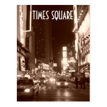 Times Square (sépia) Cartes Postales
