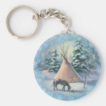TIPI d'APPALOOSA d'HIVER par SHARON SHARPE Porte-clé